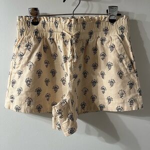 Target A New Day High-Waist Shorts. Medium. Cream with black print. Never worn.